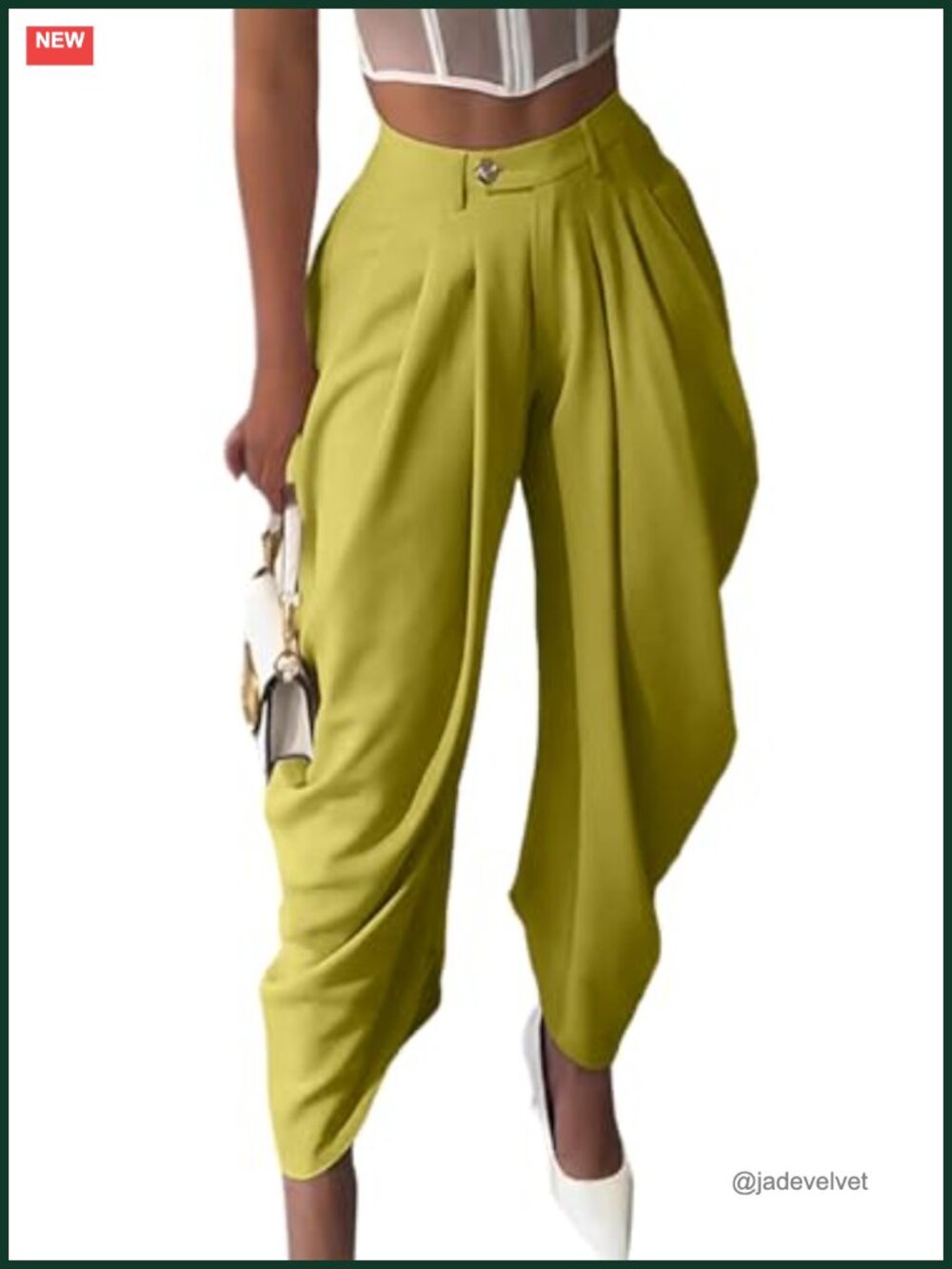 Women's High Waisted Wide Leg Pleated Palazzo Pants Casual Business Work